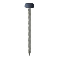 Polymer Headed Pins - Stainless Steel - Anthracite 40mm - Box 250